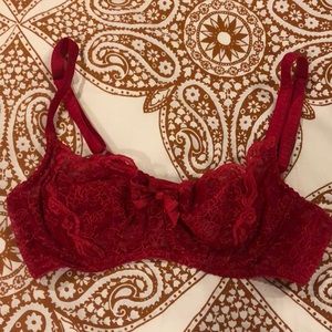 Red Lace Agent Provocateur Bra 36A